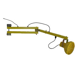 Double-Strut Swing-Arm Work Light - 60" Arm, Polycarbonate Lamp Head w/ LED Bulb