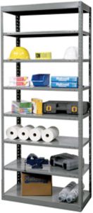 Hallowell Full-Access Open Shelving - 18" deep x 48" wide w/ 2 Fixed & 6 Adjustable Shelves