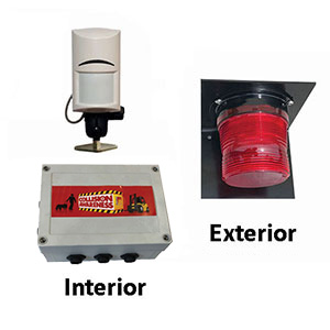 Doorway Traffic Alert - Indoor Detection, Outdoor Strobe Warning