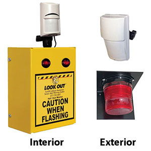 Doorway Traffic Alert - Dual Detection, Indoor Small Light & Outdoor Strobe Warning