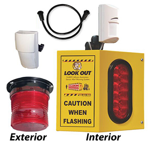 Doorway Traffic Alert - Dual Detection, Indoor Single Light & Outdoor Strobe Warning