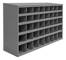 Small Parts Cabinet with 40 Sloped Bins - 33-13/16"W x 11-15/16"D x 24"H