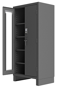 Windowed Heavy Duty Cabinet w/ Electronic Lock - 36"W x 24"D x 78"H