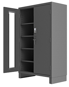 Windowed Heavy Duty Cabinet w/ Electronic Lock - 48"W x 24"D x 78"H