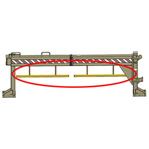 OSHA Compliant Mid-Rail for Folding Rail Dock Safety Gate