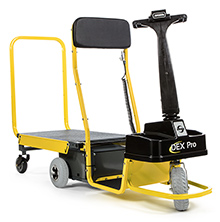 Powered Rider Platform Truck with Attached Trailer - 40" x 22" Deck, 42-1/2" Turn Radius, 1100 lbs Capacity