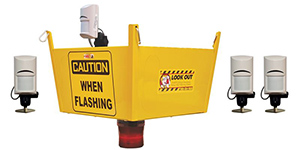 Dock Forklift Traffic Light - Ceiling Hung, 4 Sensors
