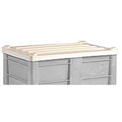 Lid, Box Pallet Container - 48"W x 32"D x 3"H, White