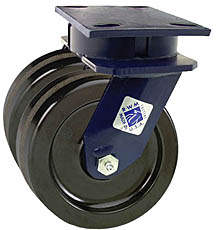 75 Series Swivel Dual Caster - 5" x 2" Phenolic Wheels - 2,000 lb. Cap.