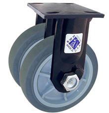 75 Series Rigid Dual Caster - 5" x 2" Performance TPR Wheels - 750 lb. Cap.