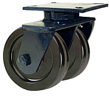 76 Series Swivel Dual Caster - 12" x 3" Phenolic Wheels - 6,000 lb. Cap.