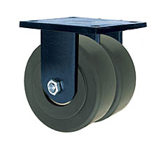 85 Series Rigid Dual Caster - 8" x 3" Nylon Wheels - 10,000 lb. Cap.