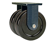 95 Series Rigid Dual Caster - 6" x 3" Phenolic Wheels - 4,000 lb. Cap.