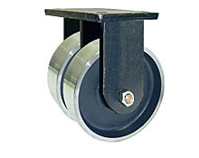 95 Series Rigid Dual Caster - 10" x 4" Forged Steel Wheels - 10,000 lb. Cap.