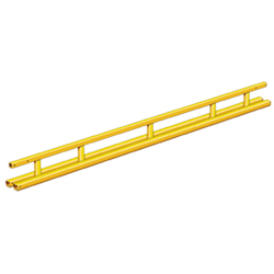 Ceiling Mounted Tie-Off Anchor, Trussed Dual Track, 3 Hangers, 2 Person Cap., 63'L x 10"H