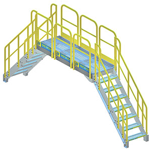 Modular Crossover - 66" Vertical x 108" Horizontal Clearance, 7 Steps Each End