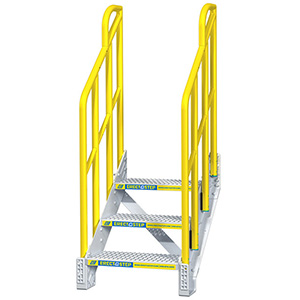 Modular Stairs - 3 Step, 32"W x 27"D, Stacking Base
