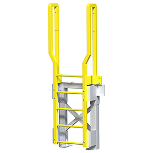 Modular Ladder - 4 Step, 33"W x 11"D, Stacking Base