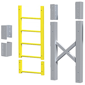 Modular Ladder - 5 Step, 33"W x 11"D, Stacking Extension