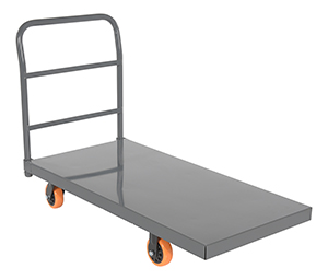 Steel Deck Platform Truck - 45"W x 45"L, 5" x 2" Poly Casters