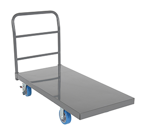 Steel Deck Platform Truck - 45"W x 45"L, 6" x 2" Poly Casters, 2,500 lb. Capacity