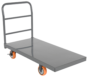 Steel Deck Platform Truck - 45"W x 45"L, 6" x 2" Poly Casters, 2,000 lb. Capacity