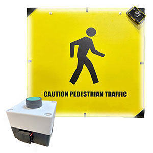 Push-Button Activated 24" Double-Sided LED Sign