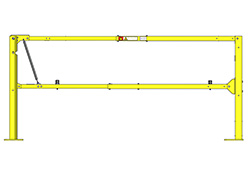 Vertical Access Gate with Slam Protection - Single, Yellow, 48" to 78" Opening