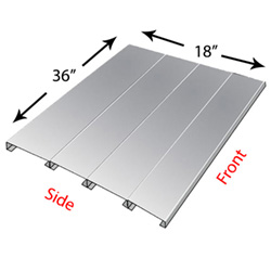 Steel Decking for Double Rivet Shelving - 36"W x 18"D - Single Level