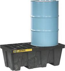 2 Drum Spill Control Pallet w/ Drain - 100% Recycled