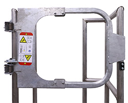 Adjustable Ladder Safety Gate - Galvanized, 40" to 50" Opening