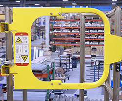 Adjustable Ladder Safety Gate - Yellow, 20" to 30" Opening