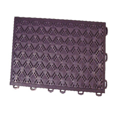 Snap Together Floor Tile - Ergo Diamond Shield - 10" x 20" x 9/16" - Closed Surface