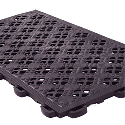 Snap Together Floor Tile - Ergo Diamond Shield - 10" x 20" x 9/16" - Open Surface