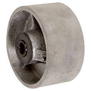 Cast Iron Wheel, 4" x 2", 800 lb. cap. for 1/2" dia. axle & 2-7/16" hub length