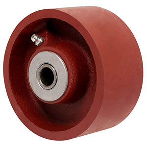 Ductile Steel Wheel, 4" x 2", 1500 lb. cap. for 1/2" dia. axle & 2-3/16" hub length