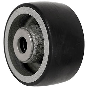 Urethane on Iron Wheel, 4" x 2", 700 lb. cap. for 1/2" dia. axle & 2-7/16" hub length
