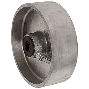 Cast Iron Wheel, 6" x 2", 1200 lb. cap. for 1/2" dia. axle & 2-7/16" hub length