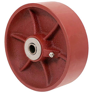Ductile Steel Wheel, 6" x 2", 2000 lb. cap. for 1/2" dia. axle & 2-3/16" hub length