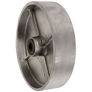Cast Iron Wheel, 8" x 2", 1400 lb. cap. for 1/2" dia. axle & 2-7/16" hub length