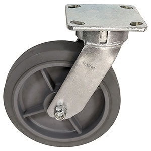 F Series Swivel Caster - 8" x 2" Performance TPR Wheel - 600 lb. Cap.