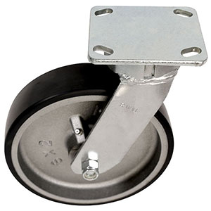 F Series Swivel Caster - 8" x 2" Urethane on Iron Wheel - 1,500 lb. Cap.