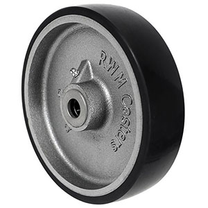 Urethane on Iron Wheel, 8" x 2", 1500 lb. cap. for 1/2" dia. axle & 2-7/16" hub length