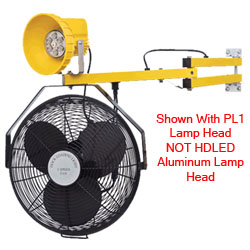 LED Module Work Light w/ 18" Fan & Aluminum Lamp Head- 60" Arm