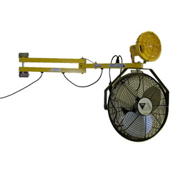 LED Bulb Work Light w/ 18" Fan & Polycarbonate Lamp Head- 24" Arm