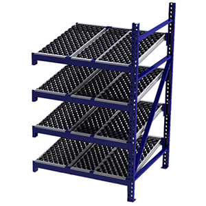 Roller Rack Adder - 4'W x 4'D x 7'H, 4 Levels with 1.6" Dia. Wheel Bed