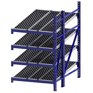 Roller Rack Adder - 4'W x 6'D x 7'H, 4 Levels with 1.6" Dia. Wheel Bed