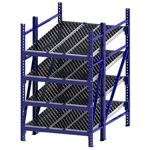 Roller Rack Starter - 4'W x 6'D x 7'H, 4 Levels with 1.6" Dia. Wheel Bed