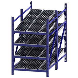 Roller Rack Starter - 4'W x 8'D x 7'H, 4 Levels with 1.6" Dia. Wheel Bed