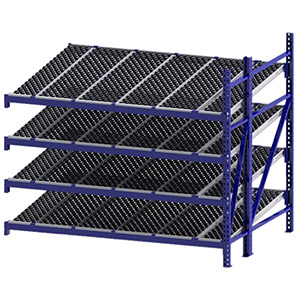 Roller Rack Adder - 8'W x 6'D x 7'H, 4 Levels with 1.6" Dia. Wheel Bed